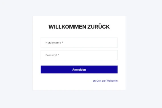 Eine Anmelde Maske für den sichenen Login