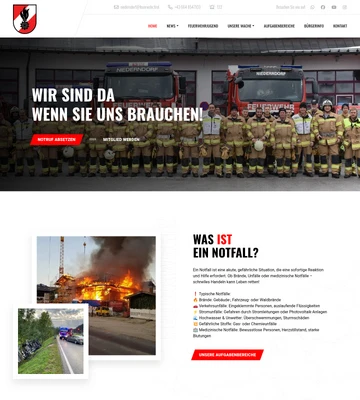 Ein Ausschnitt des Webauftritts von 