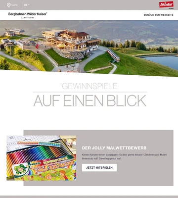 Ein Ausschnitt des Webauftritts von 